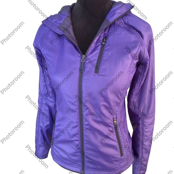 REI Purple Polartech XSmall Zip Hooded Jacket with Pockets - Picture 3 of 7